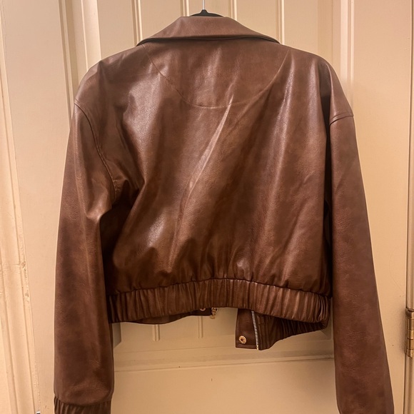 Harlow Chocolate Leather Jacket - Picture 3 of 3